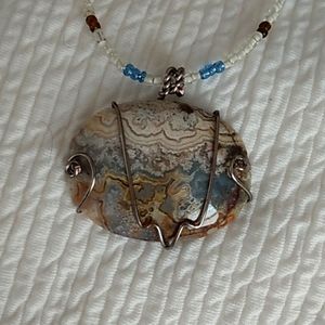 Crazy Lace Agate necklace